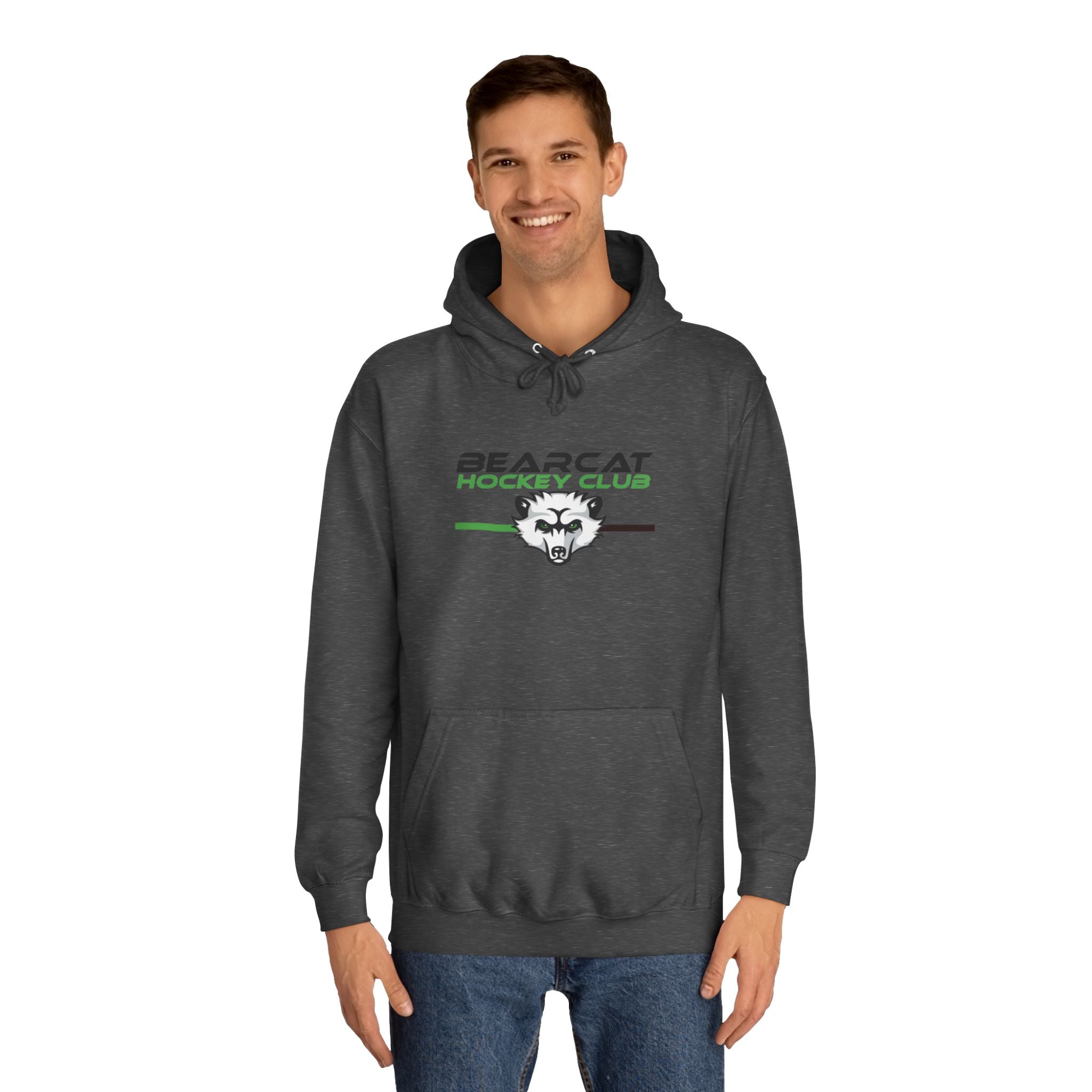 Bearcat Hockey Club Hoodie — Vintage Mascot College Pullover