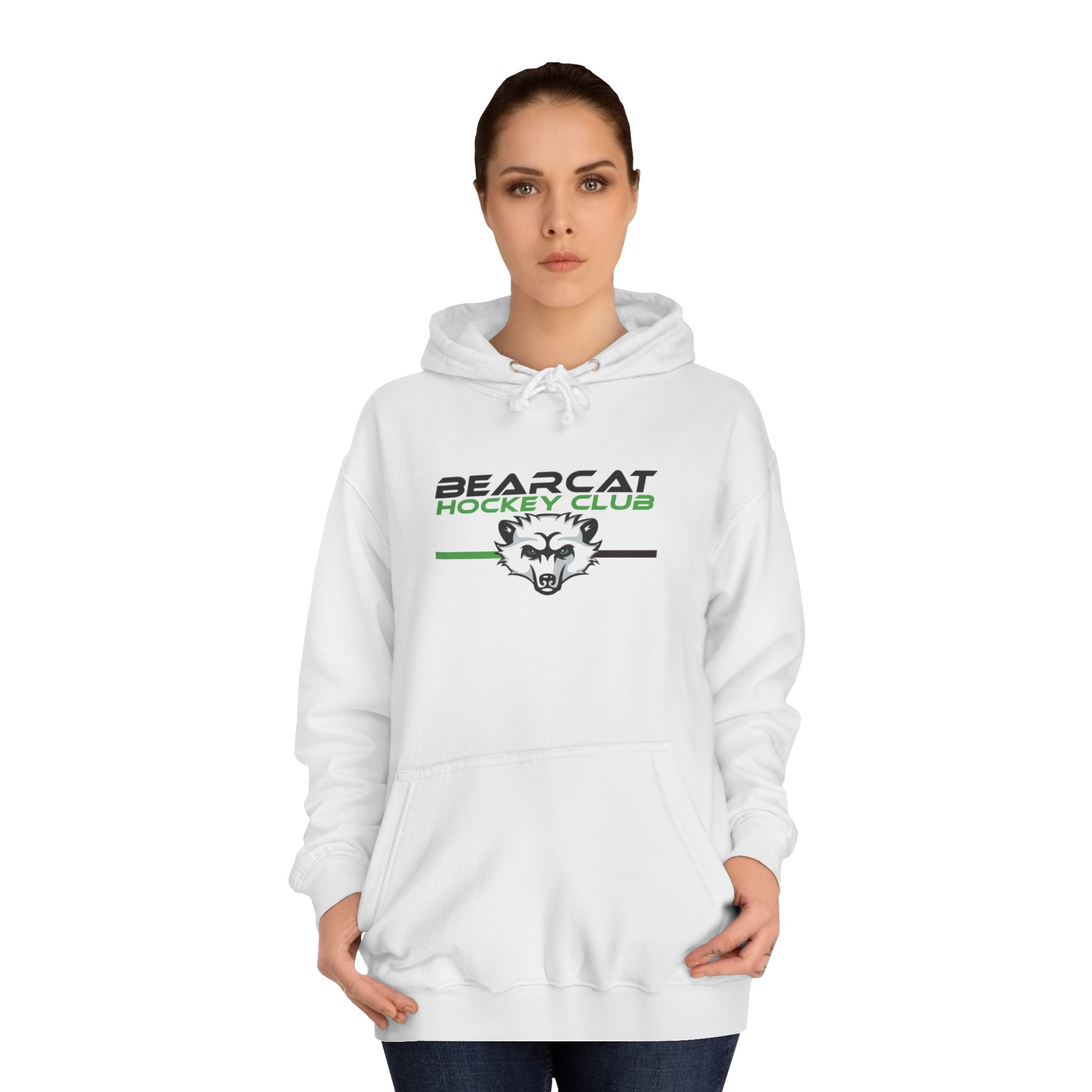 Bearcat Hockey Club Hoodie — Vintage Mascot College Pullover