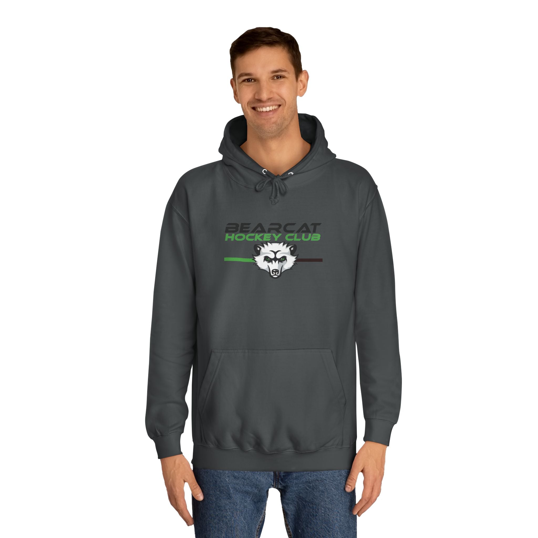 Bearcat Hockey Club Hoodie — Vintage Mascot College Pullover