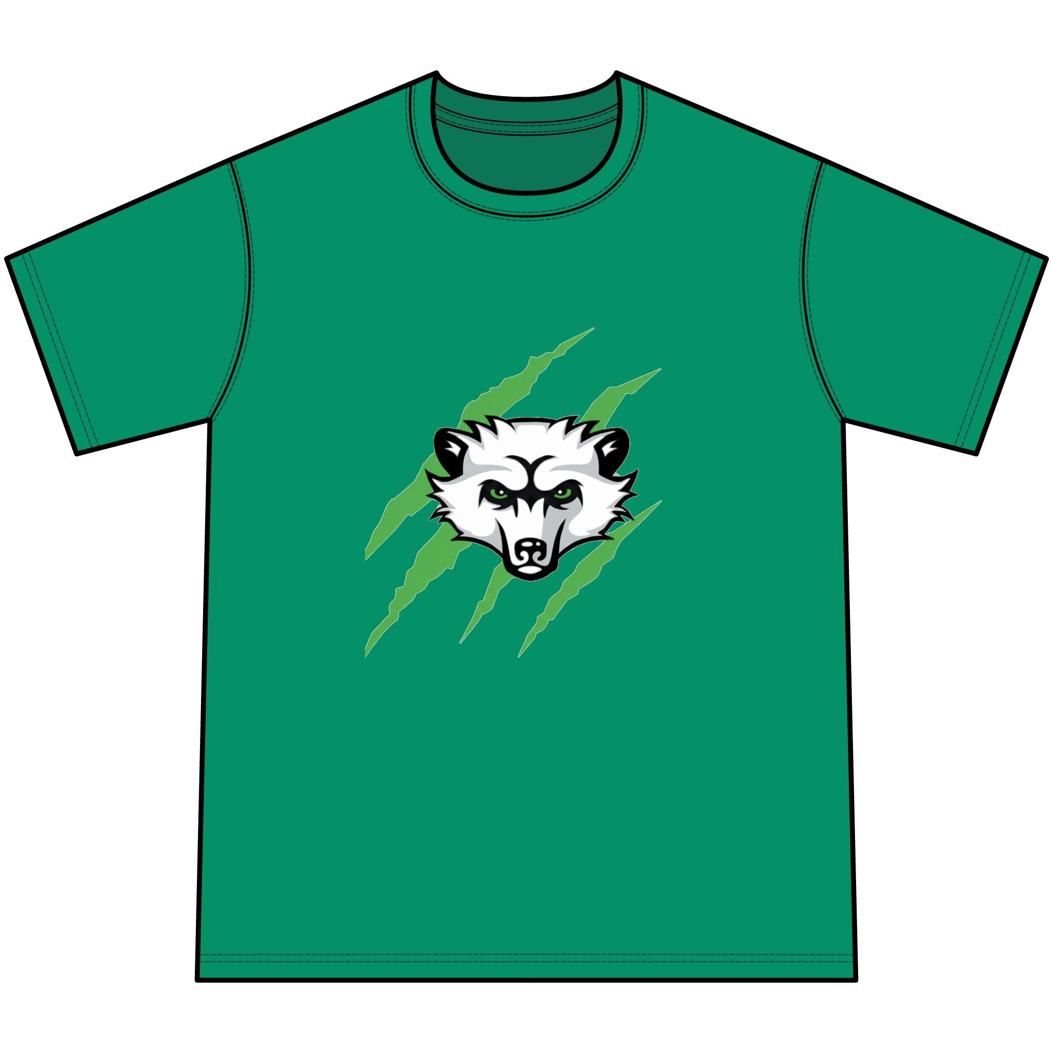 Bearcat Hockey Club Green Tie-Dye Style Kids' T-Shirt