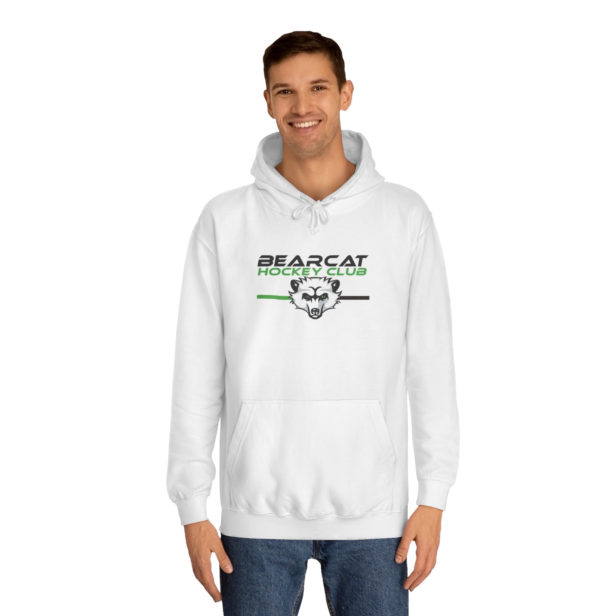 Bearcat Hockey Club Hoodie — Vintage Mascot College Pullover